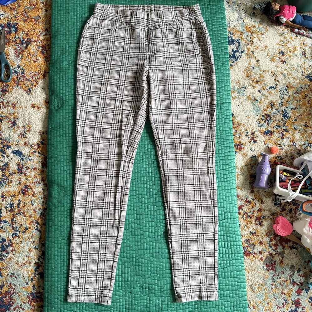 MICHAEL MICHAEL KORS Black White Houndstooth Pants Size M Stretch Career Trouser